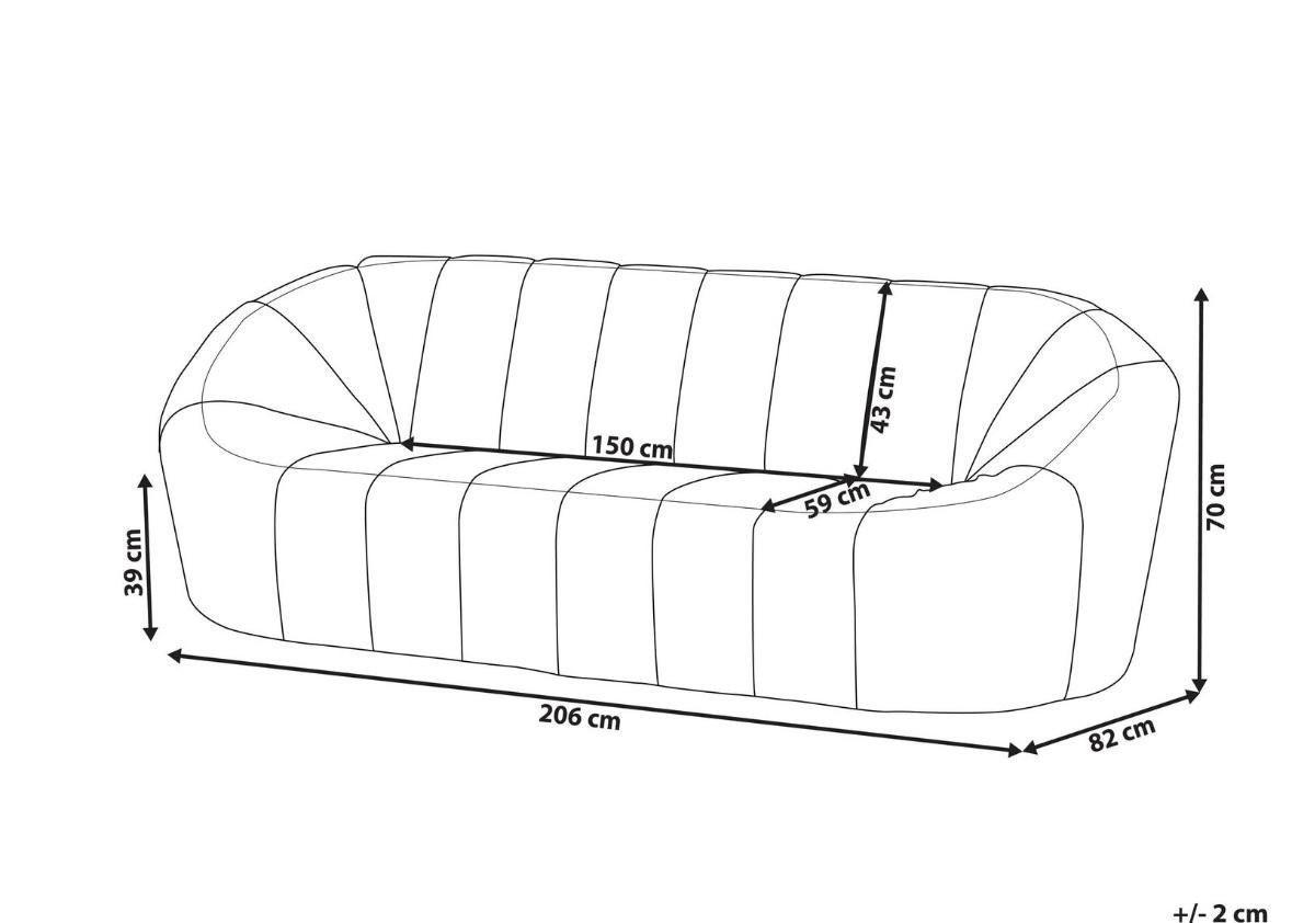 3 Sitzer Sofa Bouclé 206cm