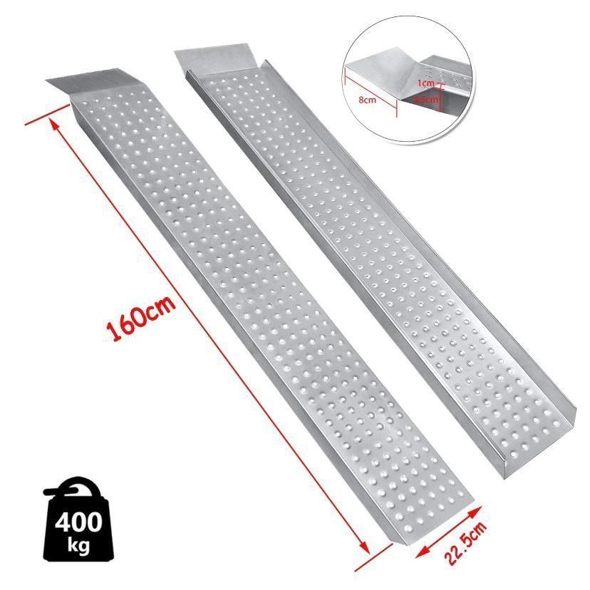 2x Auffahrrampen Aluminium klappbar 160cm Motorrad Quad