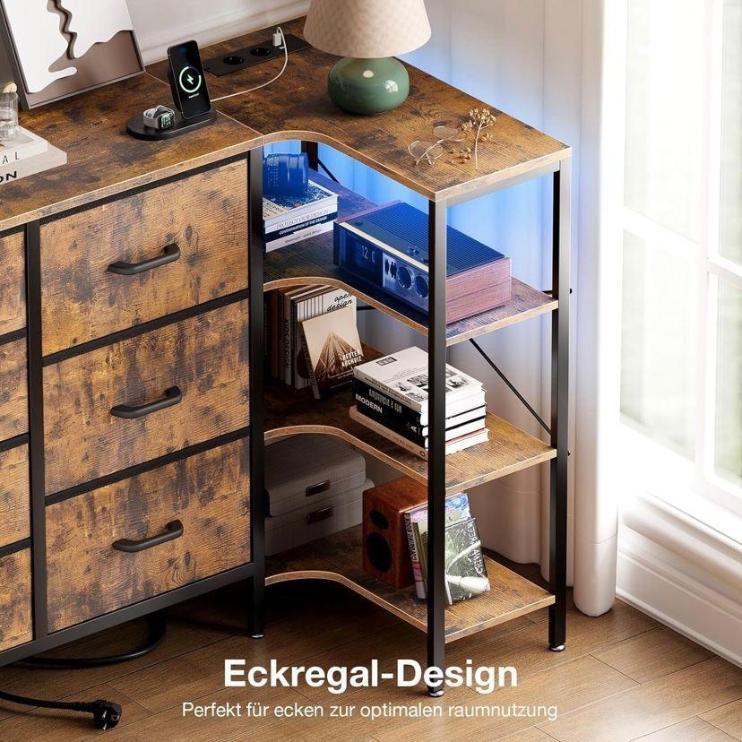 Eckkommode LED 7 Schubladen