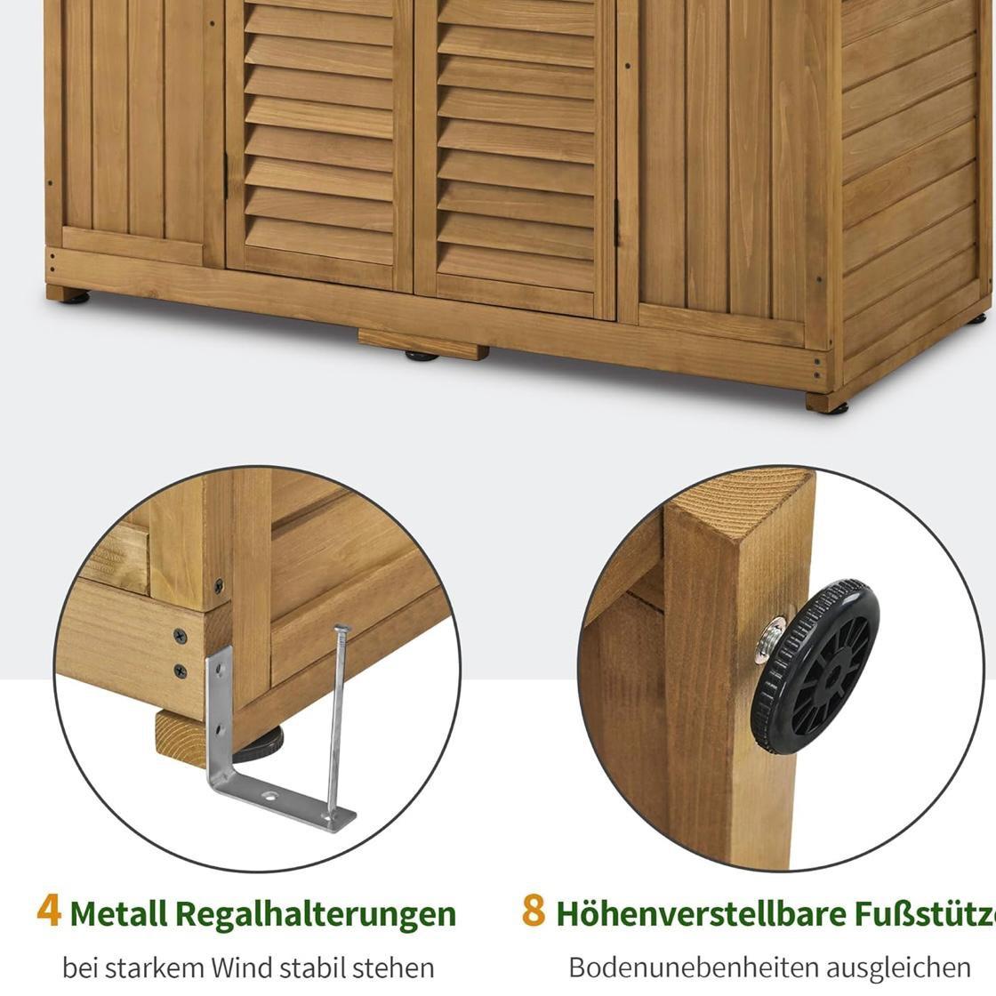 Gartengerätehaus Holz Gartenschrank Geräteschrank Schrank