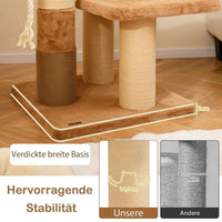 Kratzbaum Holz Katzenbaum Haustiere Katzenbett 164 cm