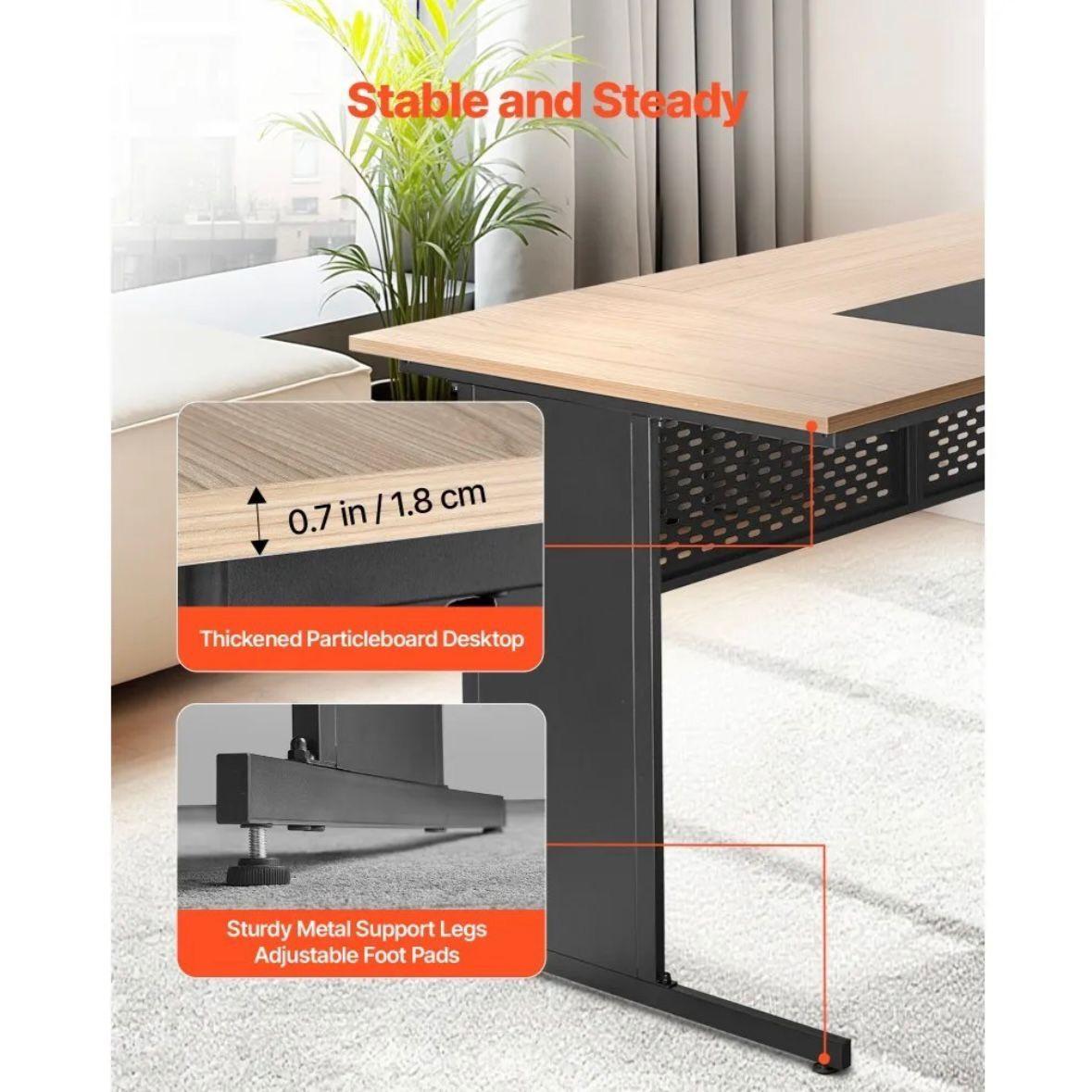 L Schreibtisch Eckschreibtisch Büro Homeoffice Regal Schubladen