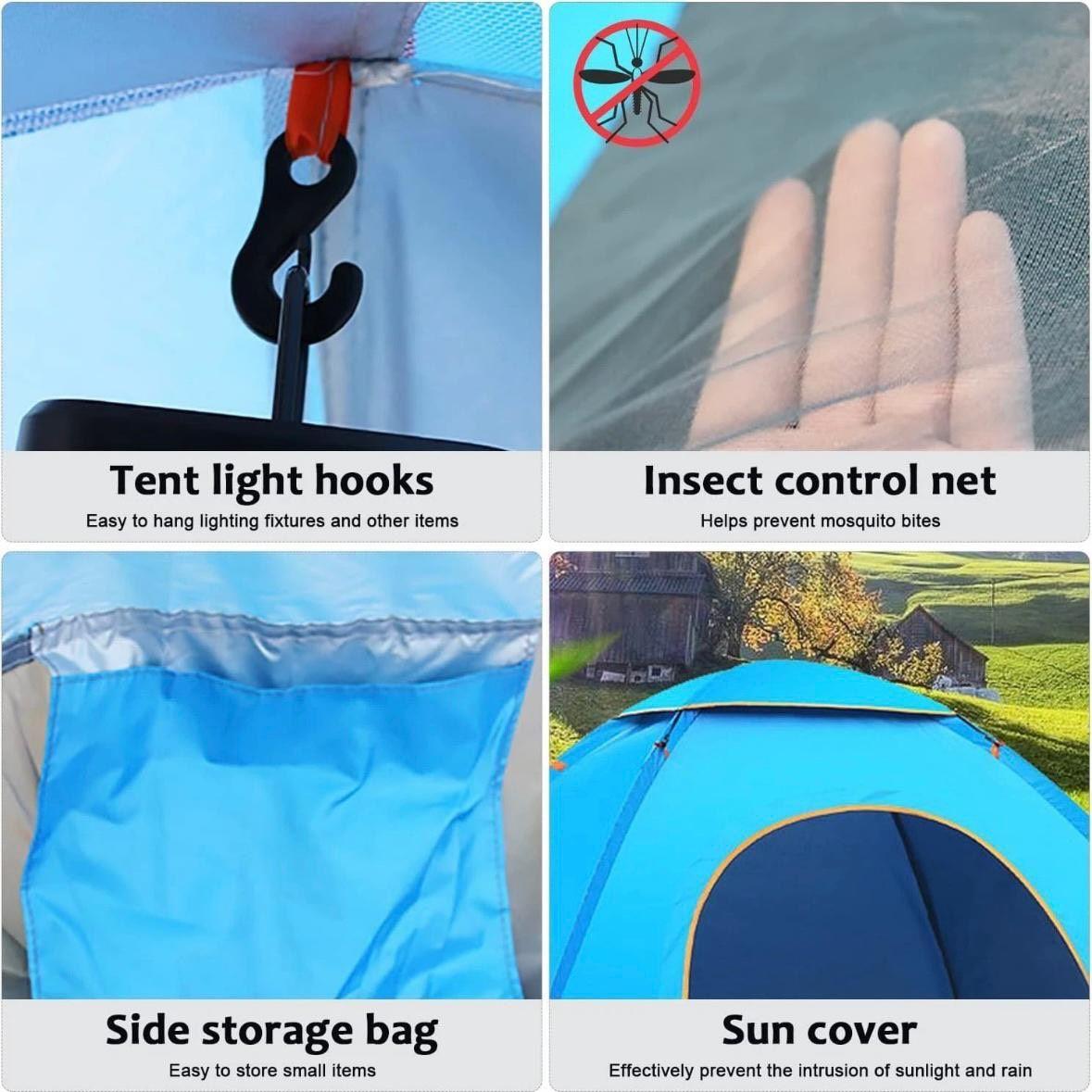 Pop-up Campingzelt Schnellaufbau 2–3 Personen