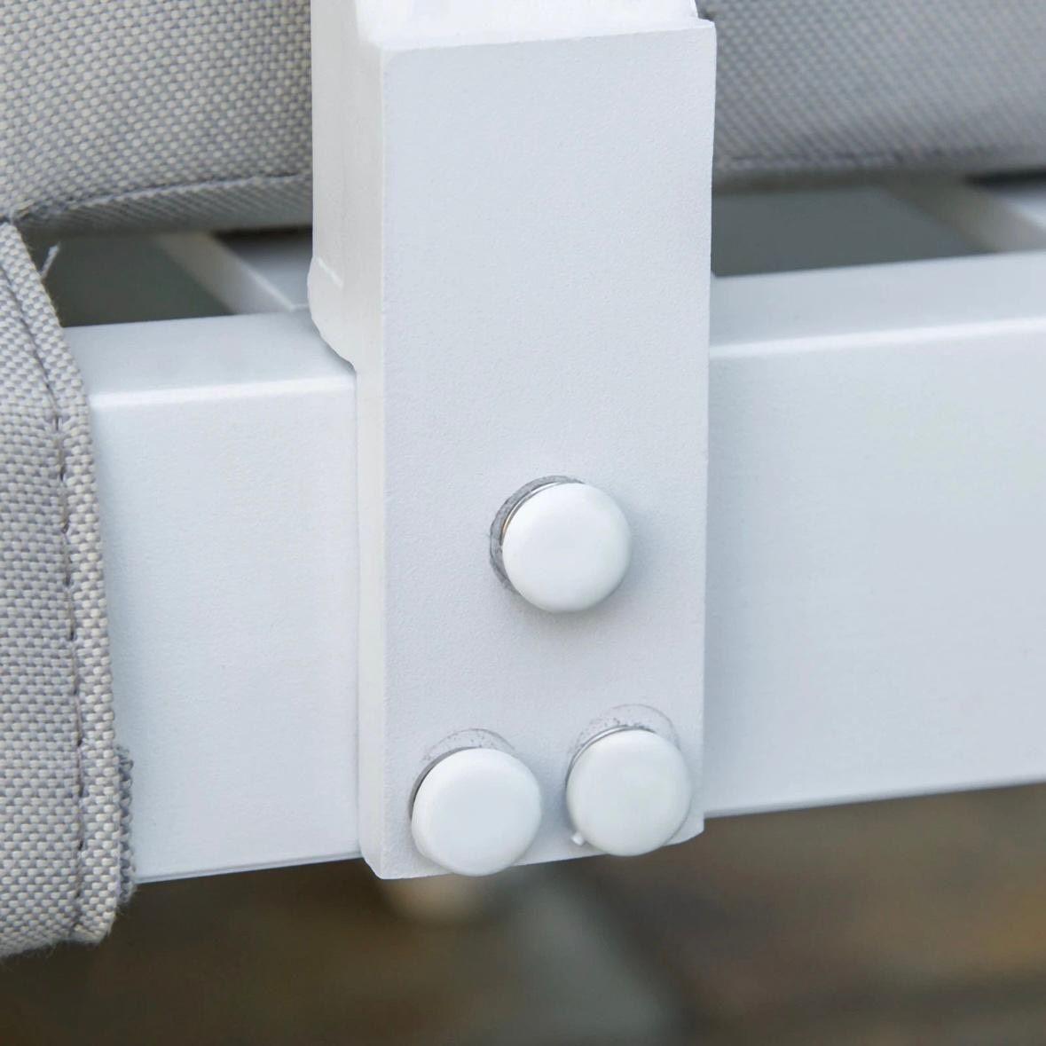 Gartenmöbel Set Aluminium Lounge 3-teilig Cremeweiß