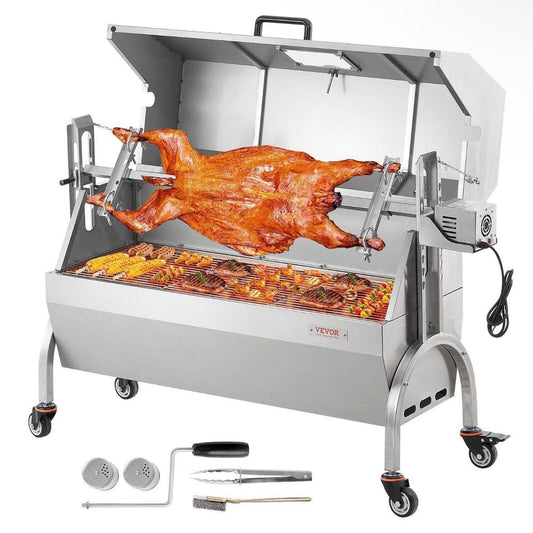 Elektrischer Spanferkelgrill aus Edelstahl mit 52W Motor