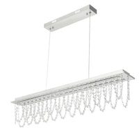 LED Kristall Kronleuchter dimmbar höhenverstellbar Silber
