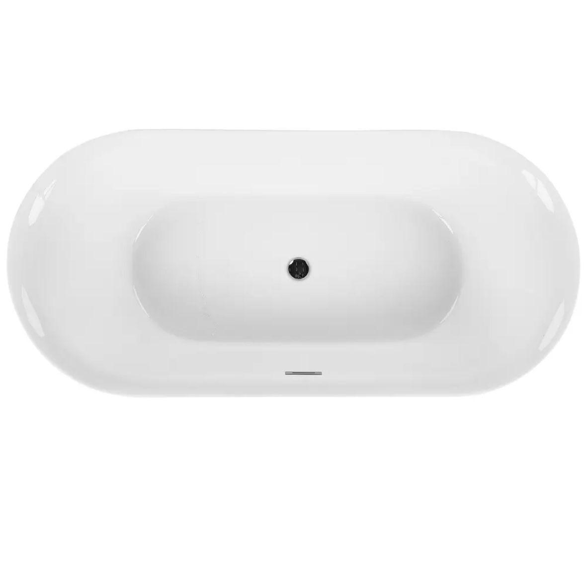 Freistehende Badewanne 160 cm Schwarz Oval