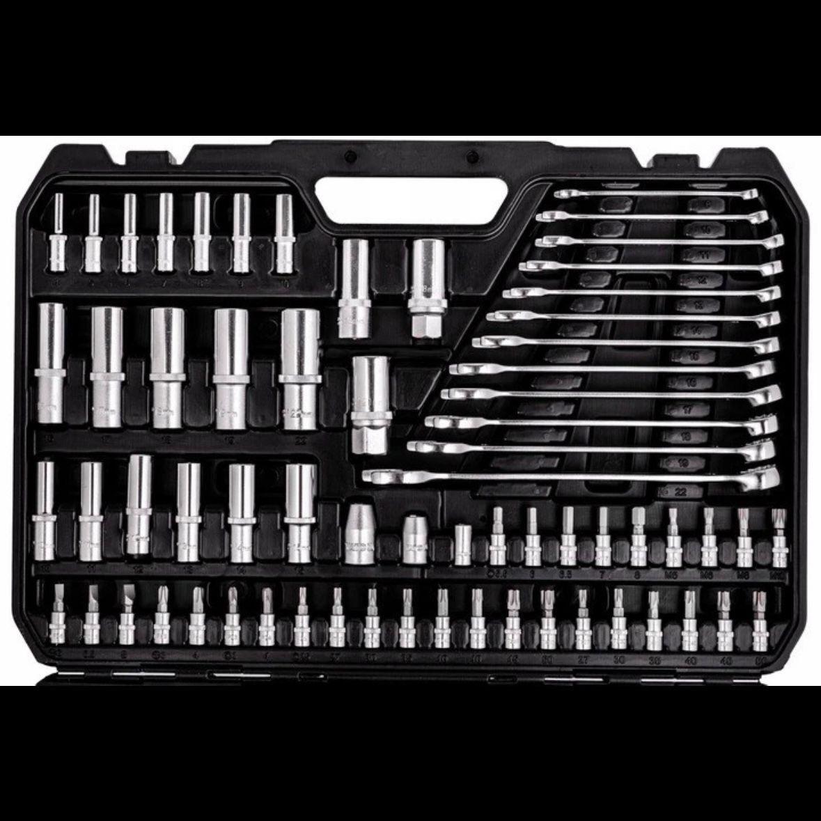 216-tlg. Profi-Werkzeugkoffer aus Chrom-Vanadium-Stahl mit Ratschen-Set