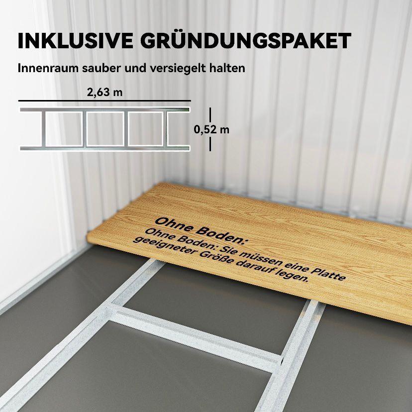 Metall Gerätehaus mit Schiebetür Fenster Gartenschuppen