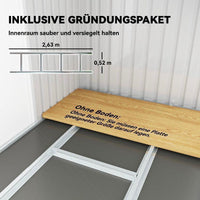Metall Gerätehaus mit Schiebetür Fenster Gartenschuppen