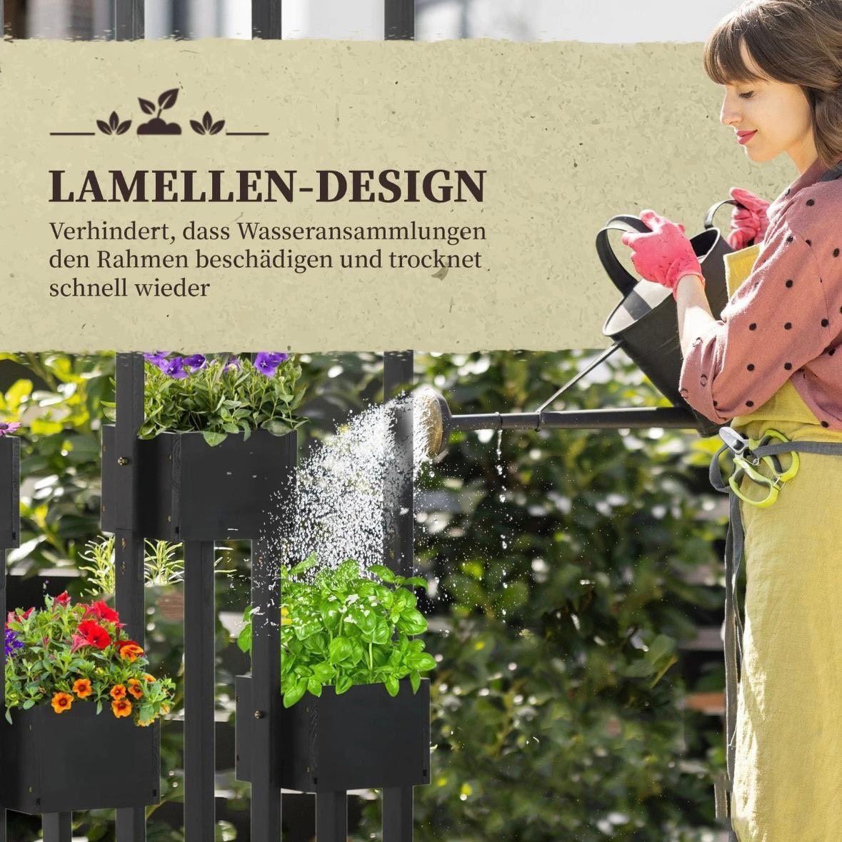 Hochbeet Pflanzkasten mit Rankhilfe Tannenholz