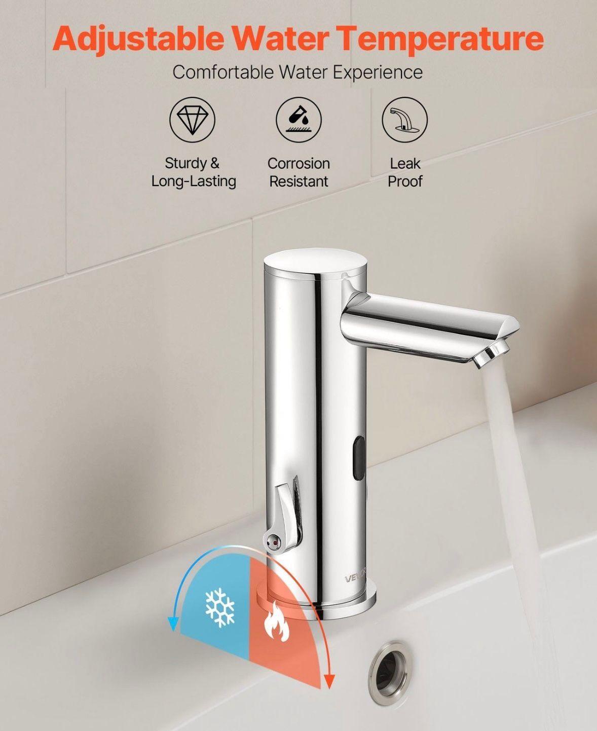 Berührungslose Waschtischarmatur mit Infrarotsensor – Automatische Wasserhahn Armatur Messing