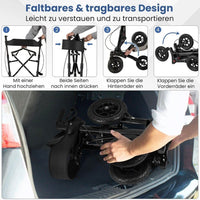 Faltbarer Rollator höhenverstellbar bis 140kg