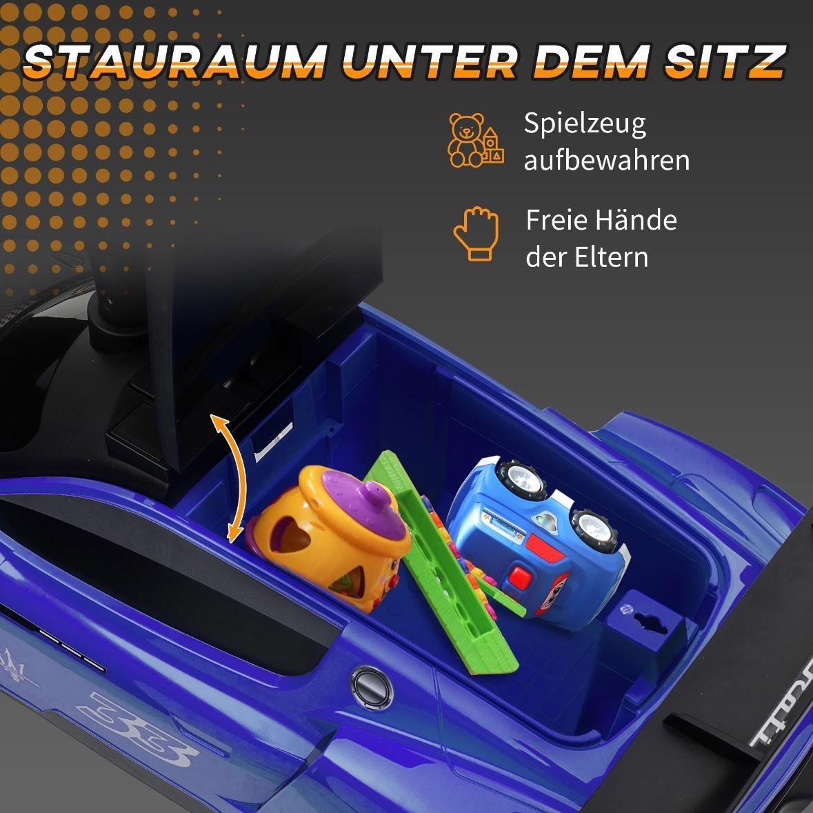 Maserati GT2 Kinder Rutschauto mit Musik & Stauraum