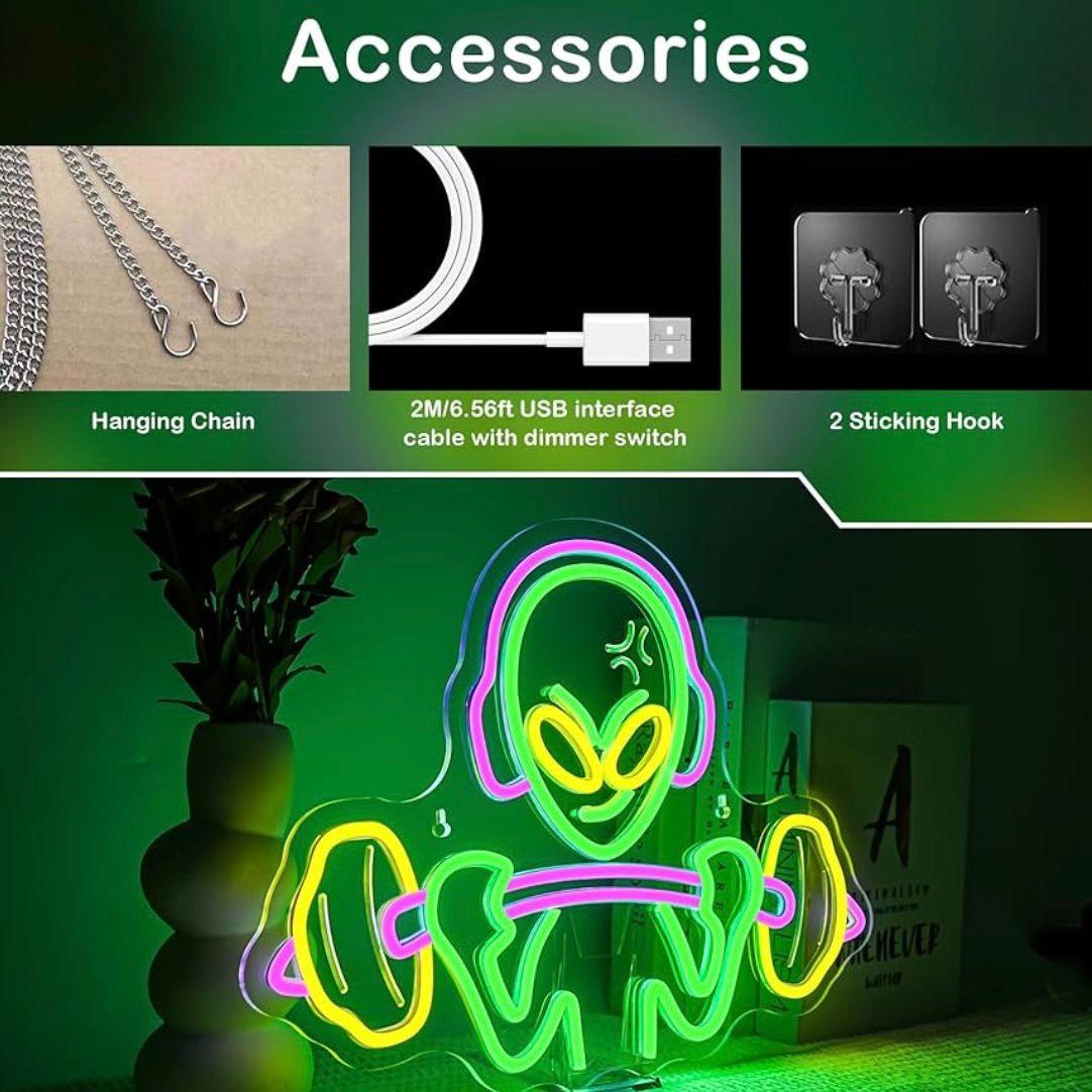 LED Neon Schild Alien Fitness