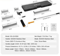 5tlg Set Trockenbau Spachtelmesser mit Teleskopgriff