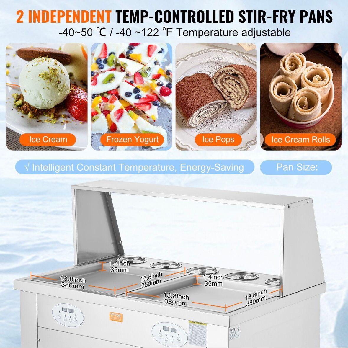 Eisrollenmaschine 2 Platten