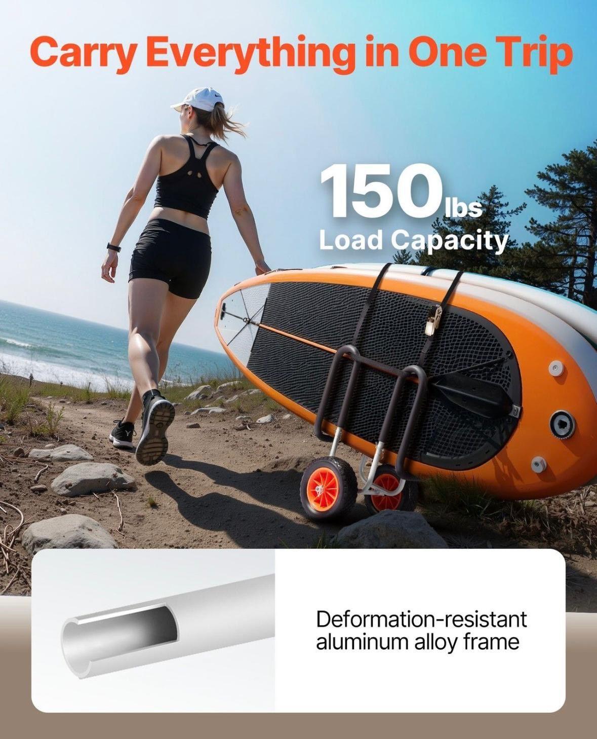 Kajak- & SUP-Transportwagen Faltbarer Trolley