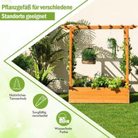 Hochbeet Holz mit Spalier Pflanzkasten Garten Balkon