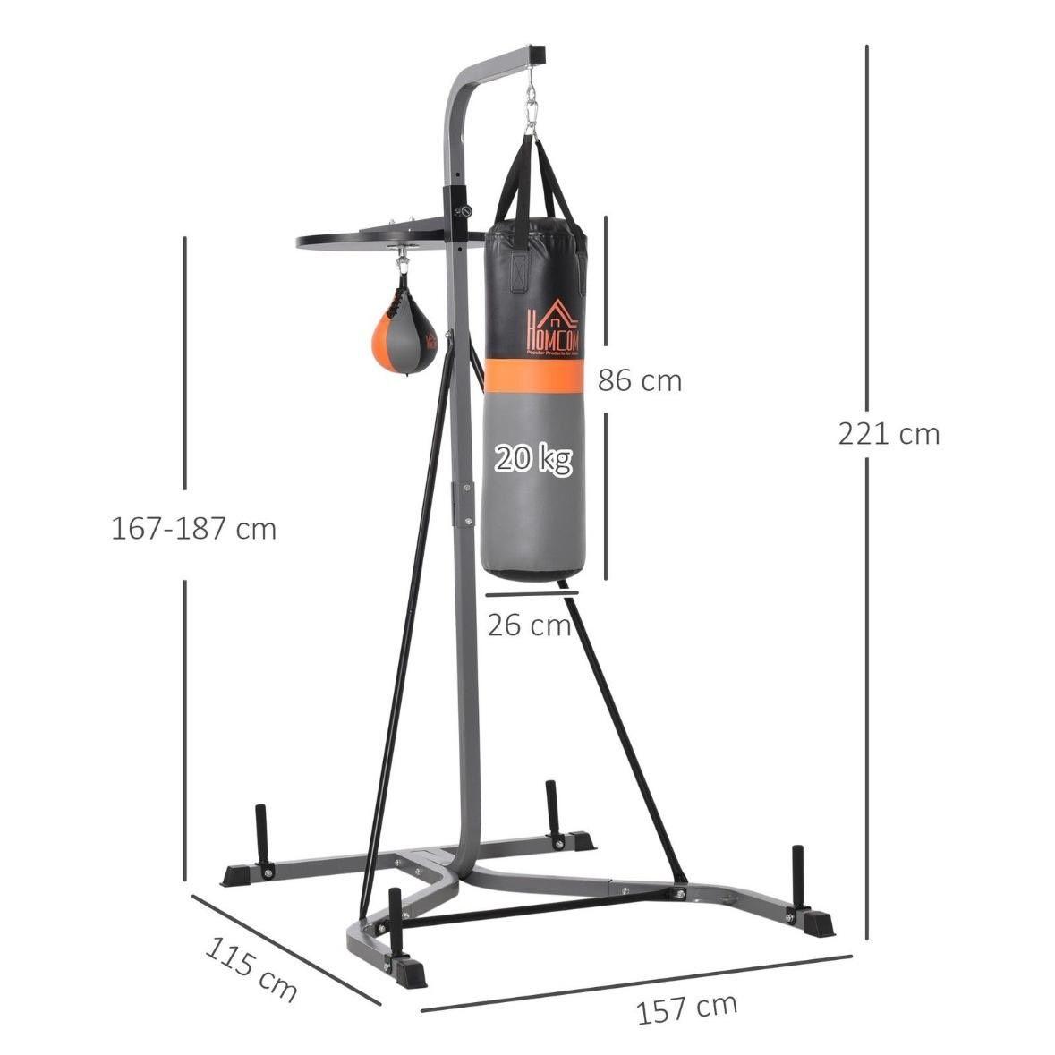 2in1 Boxständer mit Boxsack & Punchingball