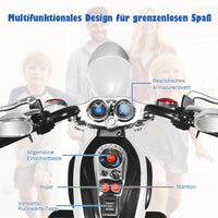 Elektrisches Kinder-Motorrad Dreirad Weiß