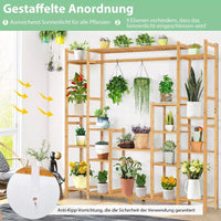 Pflanzenständer Bambus 9 Ebenen Hängeregal Pflanzenregal Indoor Outdoor