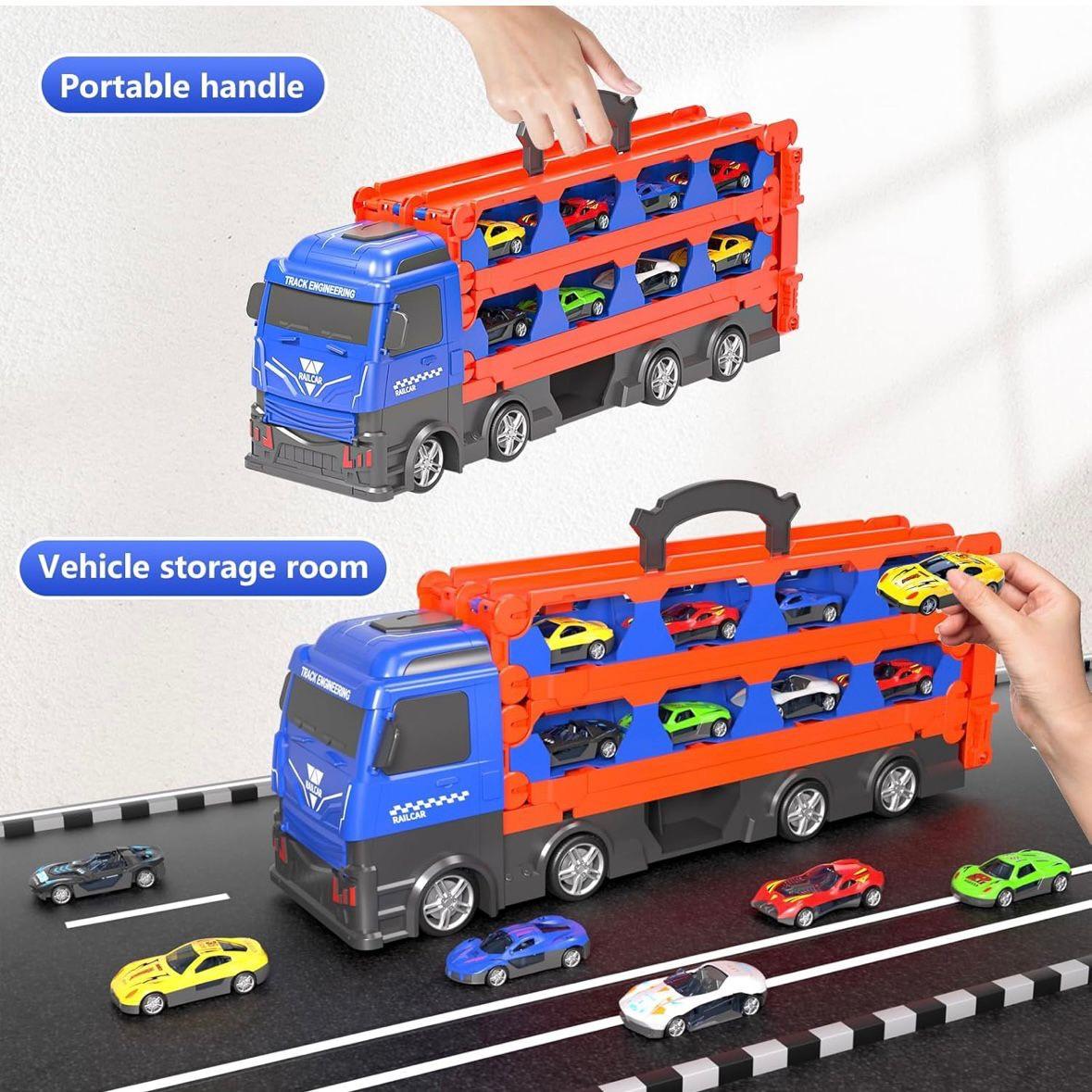 Katapultbahn-Autotransporter Spielset