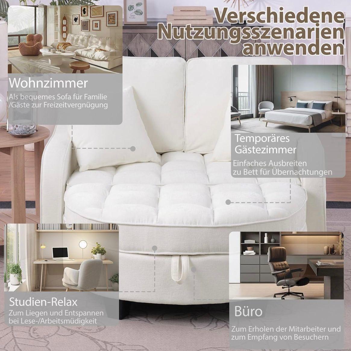 Modulares Schlafsofa 2in1 mit Schlaffunktion Beige