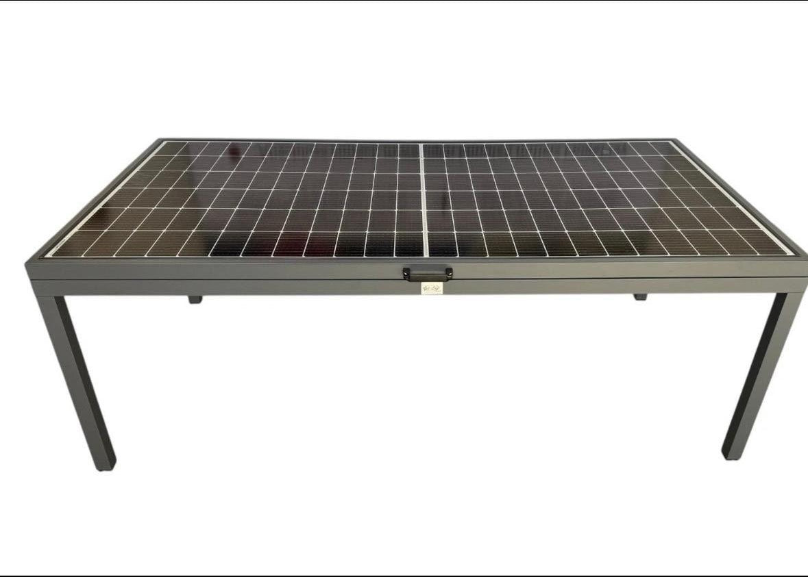 Solar Gartentisch 450W Balkonkraftwerk Tisch Aluminium