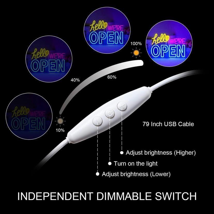 LED Neon Schild OPEN