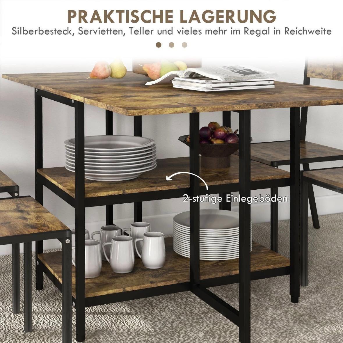 Klapptisch ausziehbar mit Regal