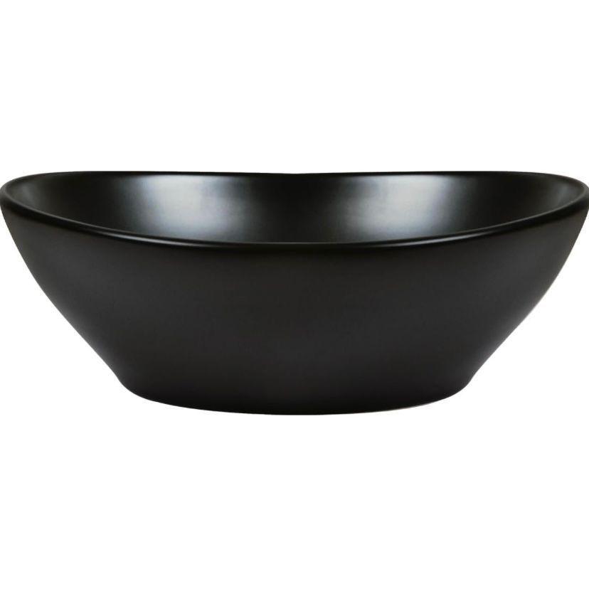 Aufsatzwaschbecken Schwarz Oval 40 × 33 cm Keramik