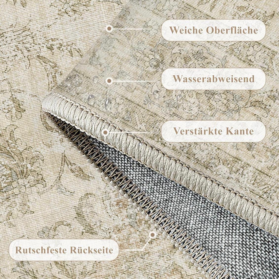 Vintage Teppich 200x300cm weich, rutschfest & pflegeleicht