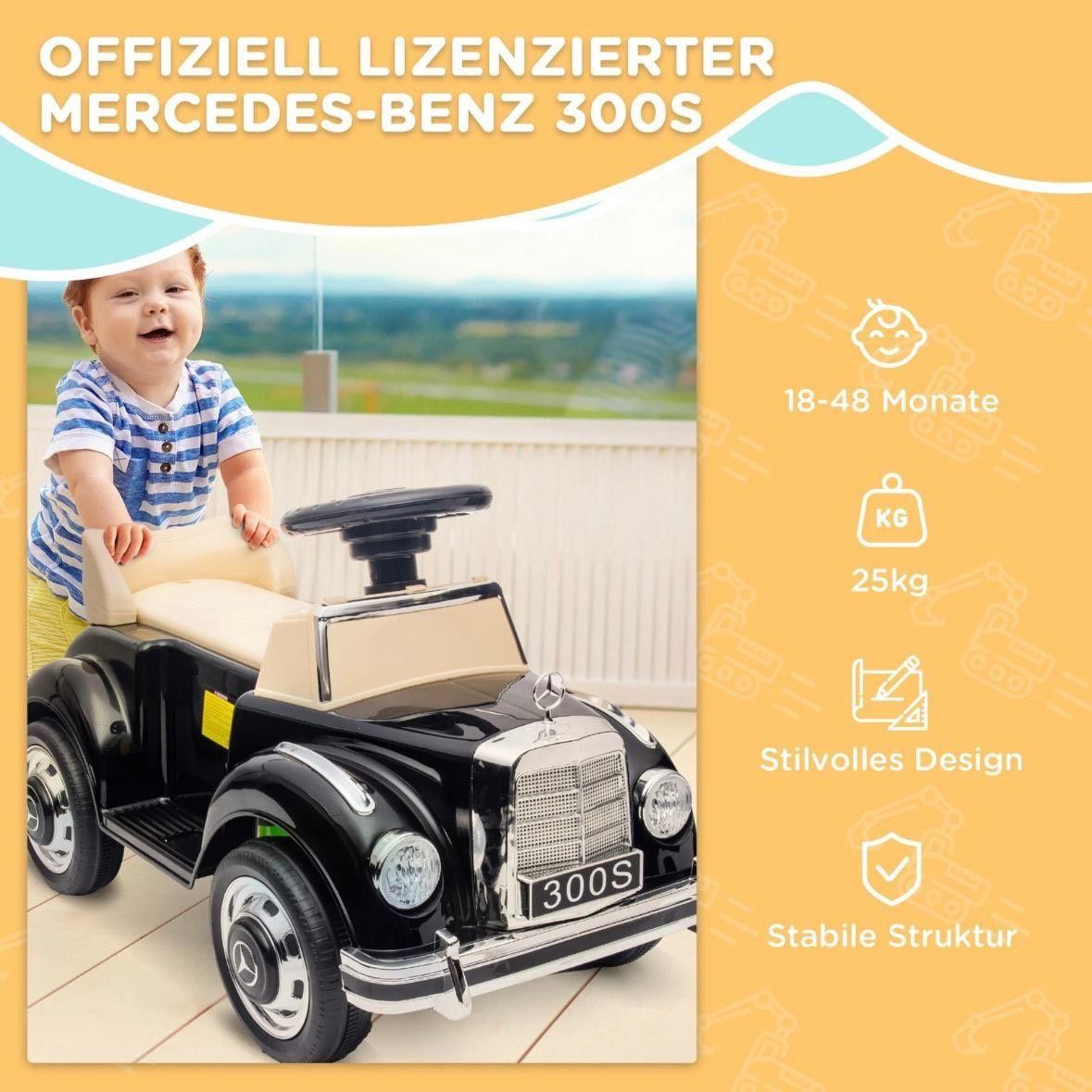 Mercedes-Benz 300S Rutschauto Kinder Schwarz – Offiziell lizenziert