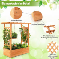 Hochbeet Holz mit Spalier Pflanzkasten Garten Balkon