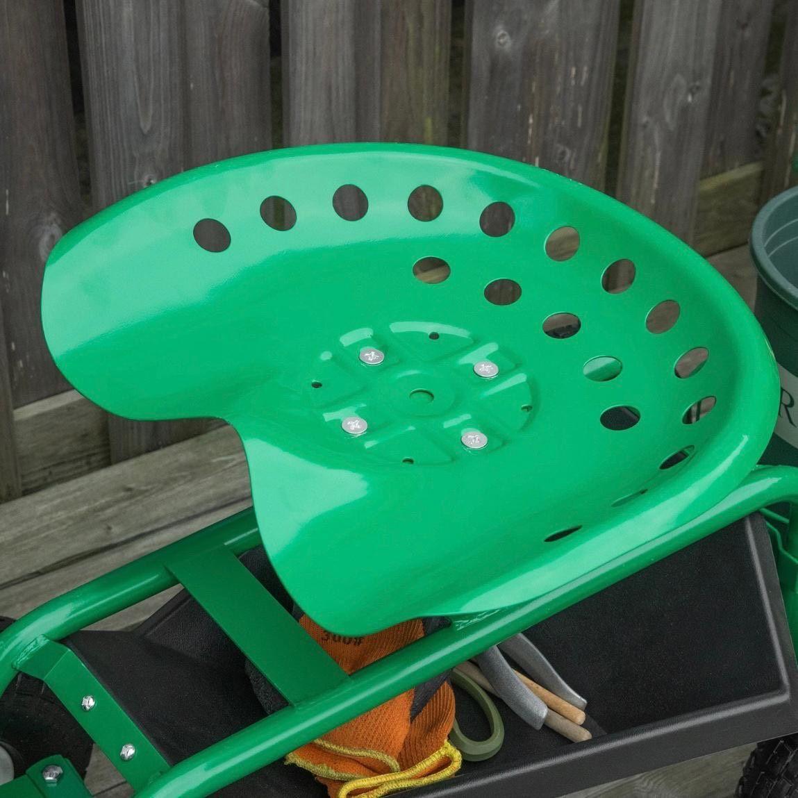 Gartenwagen mit Sitz Rollsitz Gartenarbeit