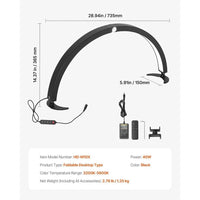 Halbmond LED Schreibtischlampe faltbar – dimmbar & einstellbar