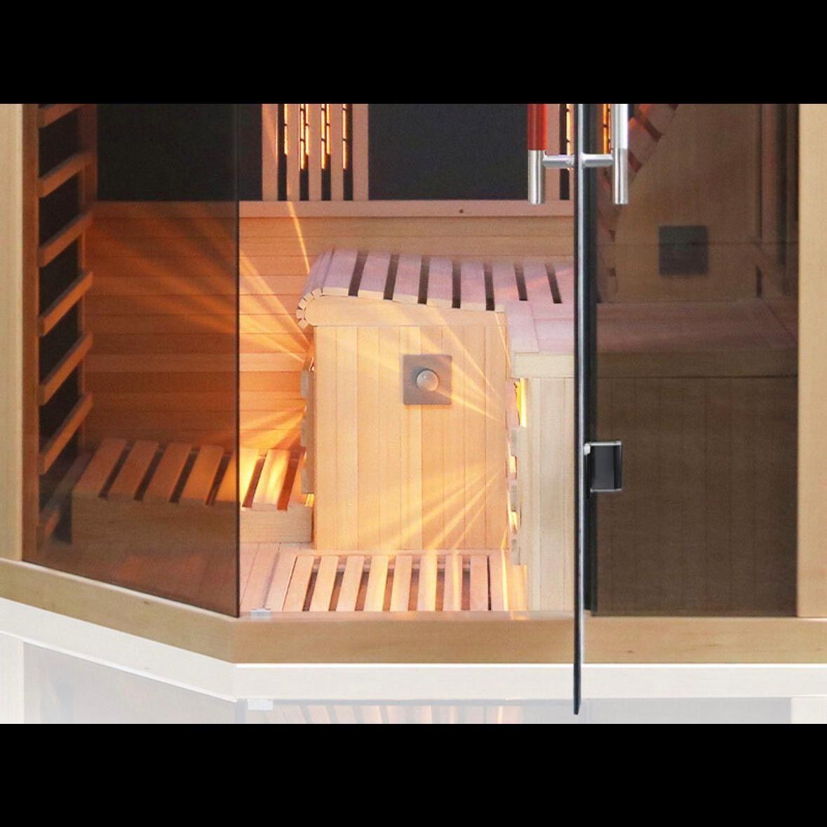 Infrarotkabine 1–2 Personen mit Vollspektrumstrahlern LED & Soundsystem