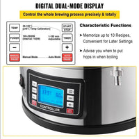 Bierbrauanlage Edelstahl 30L Braukessel Homebrew LCD Komplettset