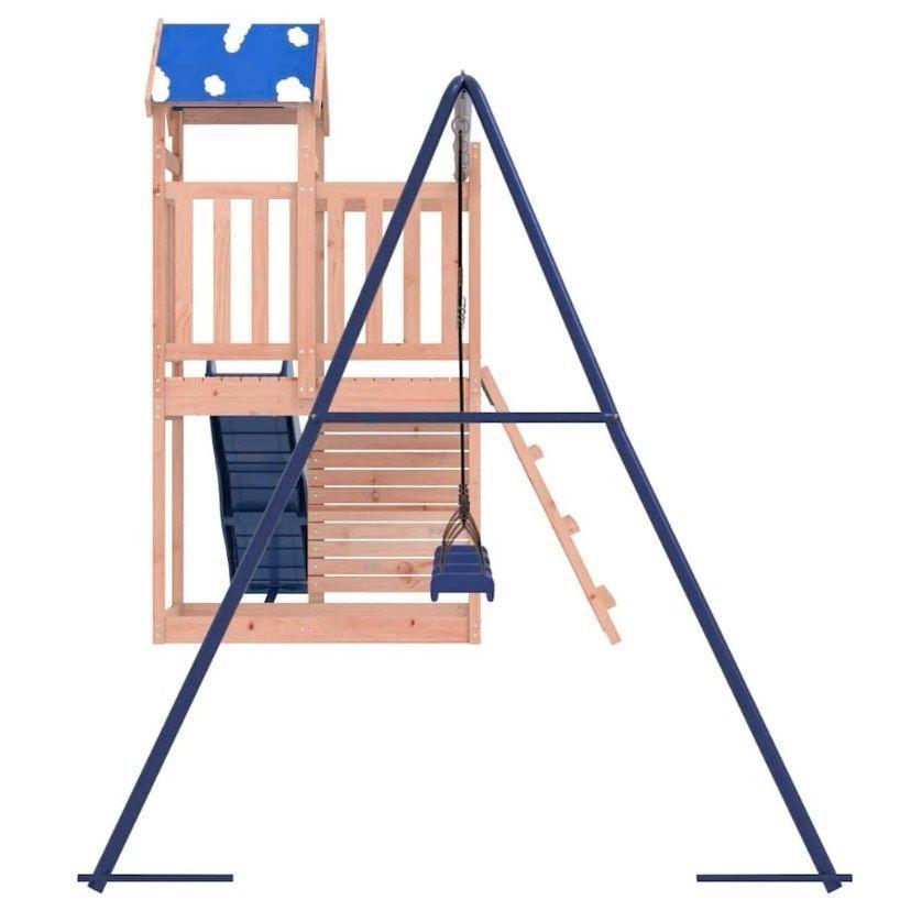 Spielturm mit Rutsche & Doppelschaukel aus Holz