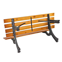 Gartenbank Holz Metall Parkbank Sitzbank Outdoor Terrasse