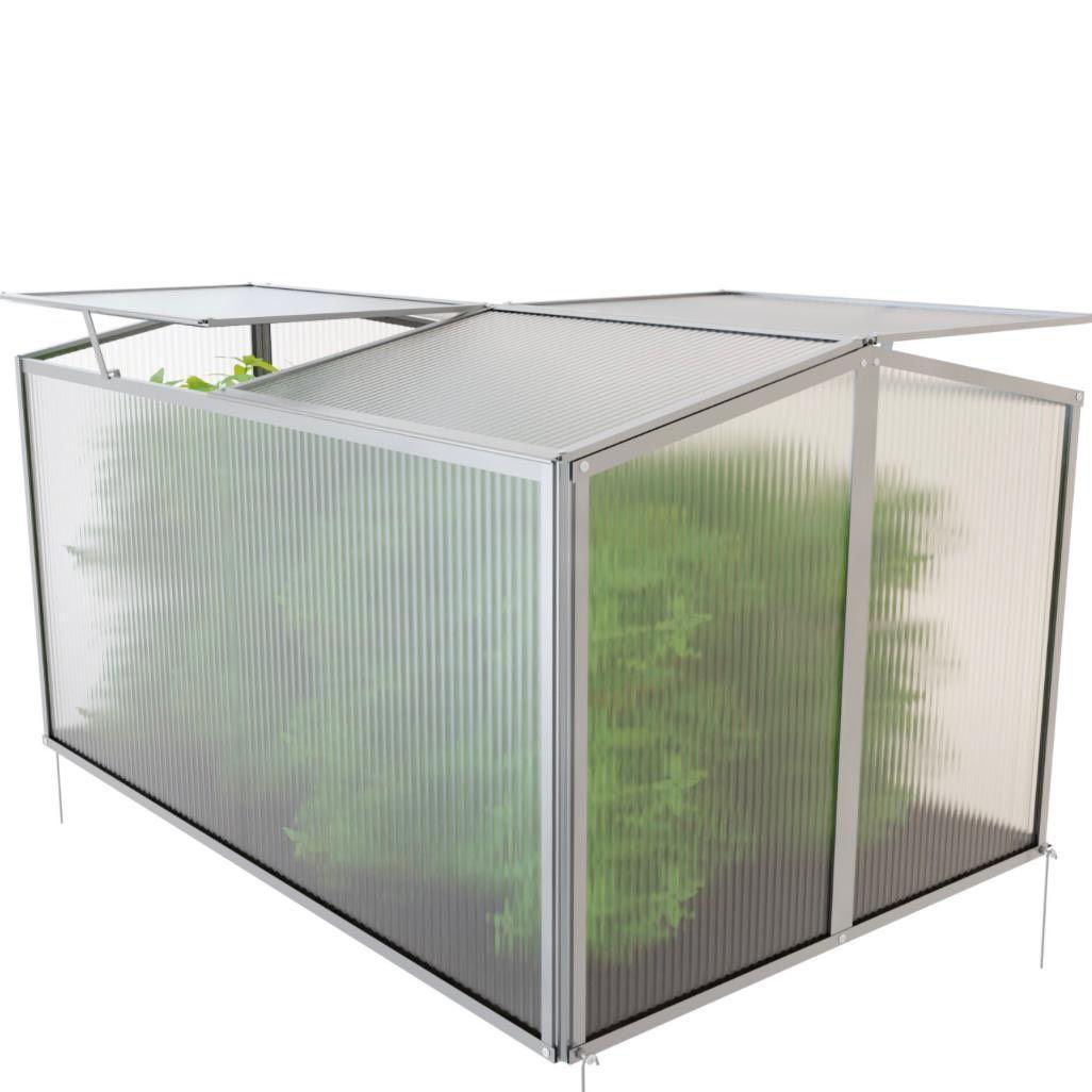 Mini Gewächshaus Frühbeet Aluminium Polycarbonat Balkon Garten