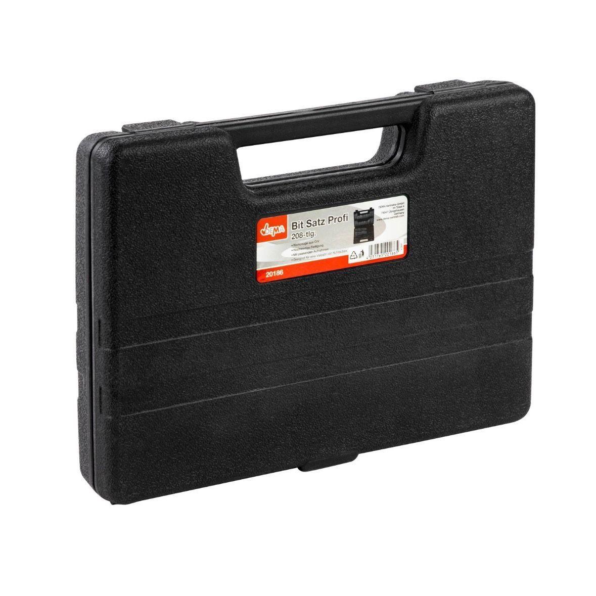 208tlg Bit-Satz aus Chrom-Vanadium-Stahl im Systemkoffer