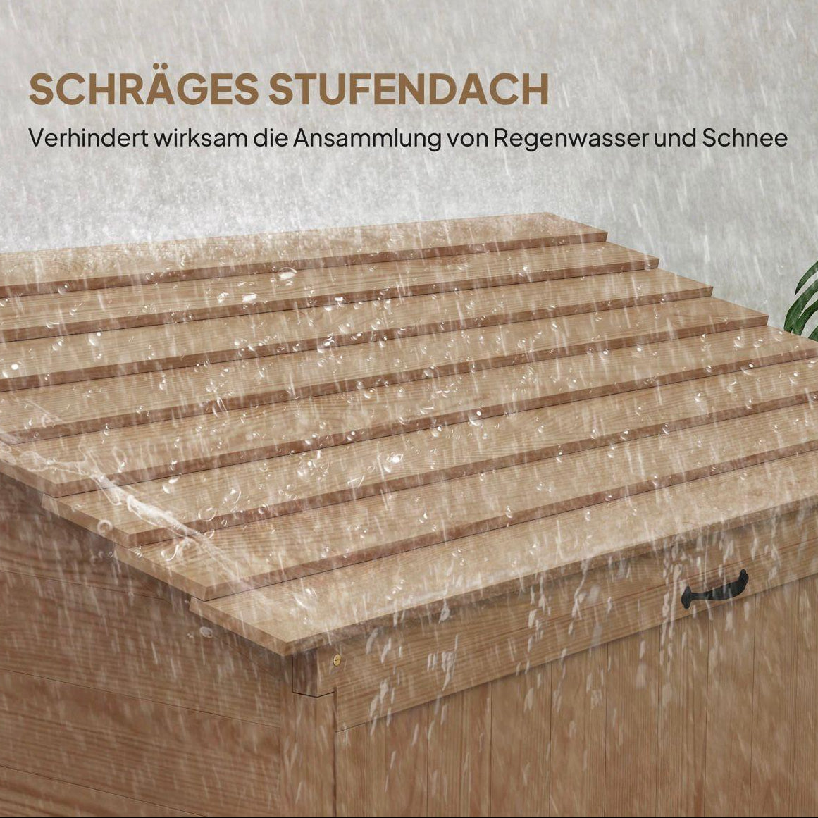 Gartenschrank Holz Outdoor Schrank mit Klapptisch Gartenbar