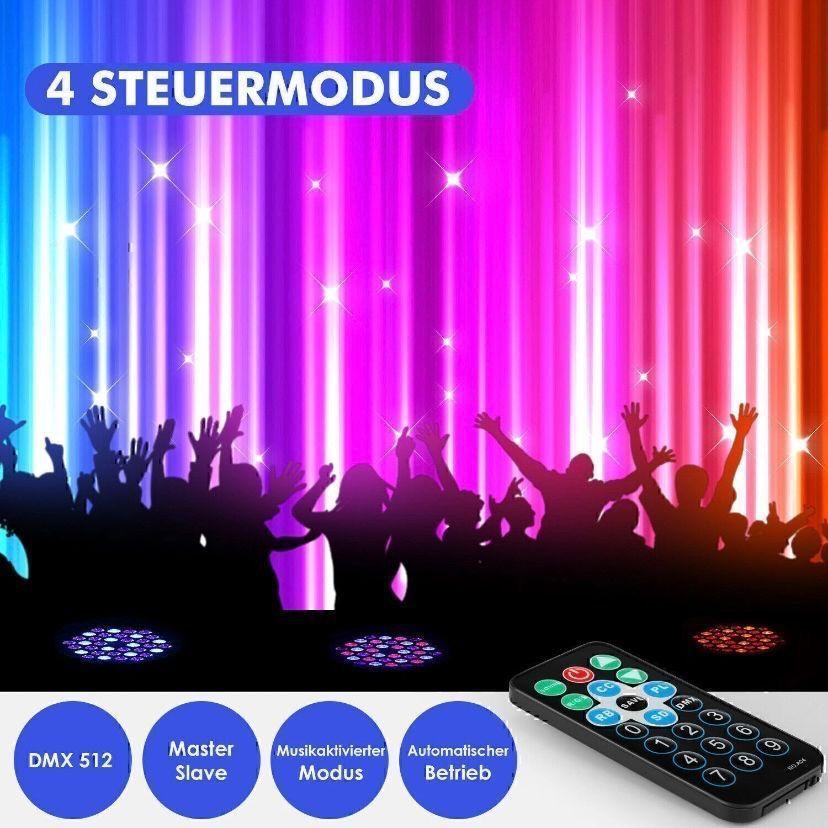 4x RGB LED Par-Lichter Bühnenbeleuchtung