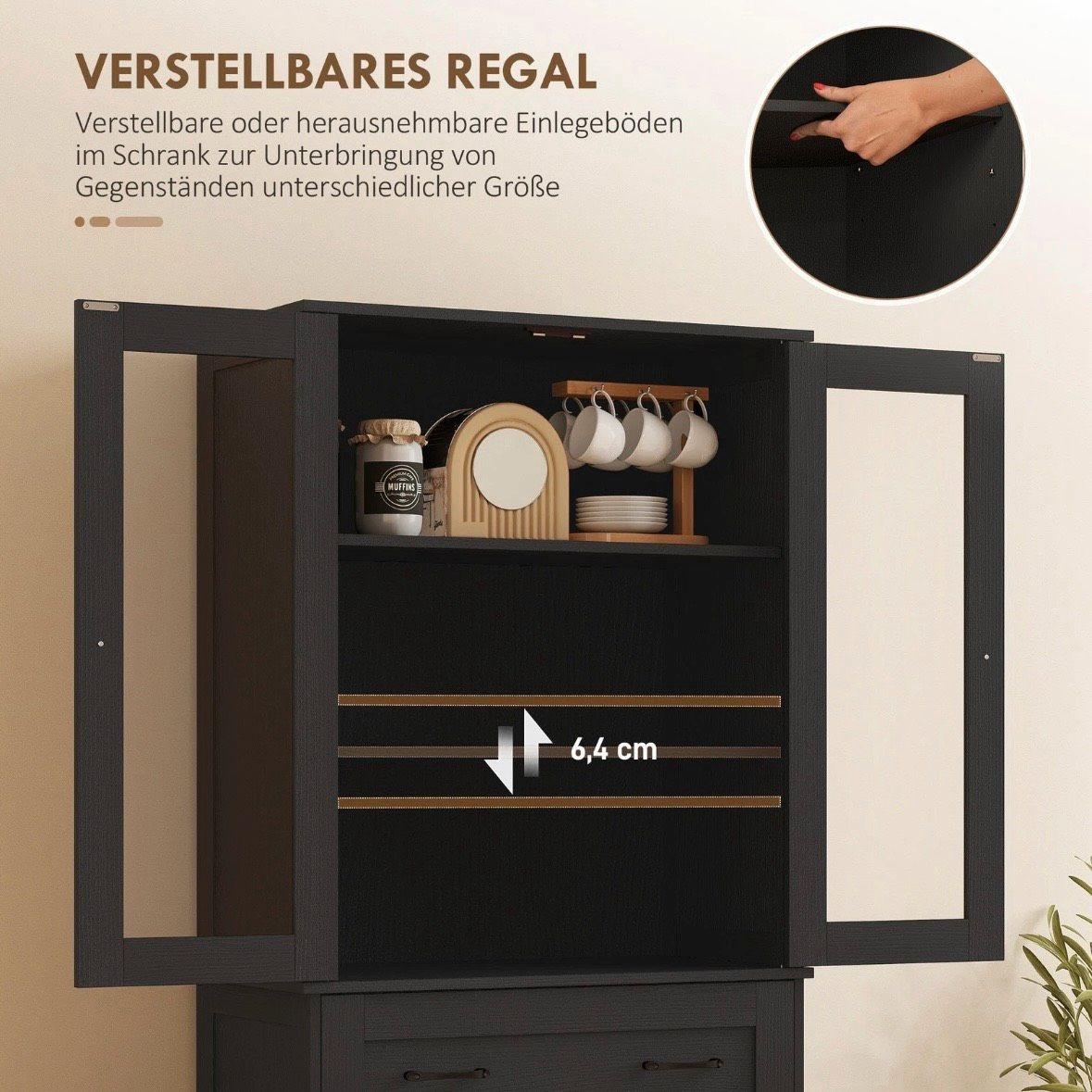 Küchenschrank Buffet schwarz