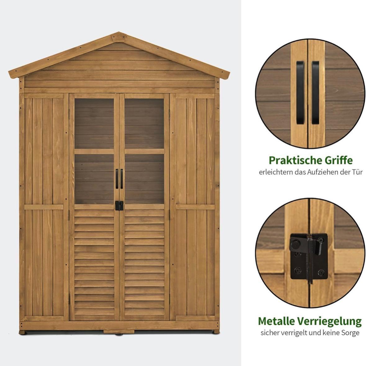 Gartengerätehaus Holz Gartenschrank Geräteschrank Schrank