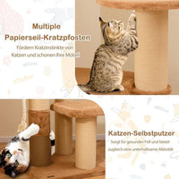 Kratzbaum Holz Katzenbaum Haustiere Katzenbett 164 cm