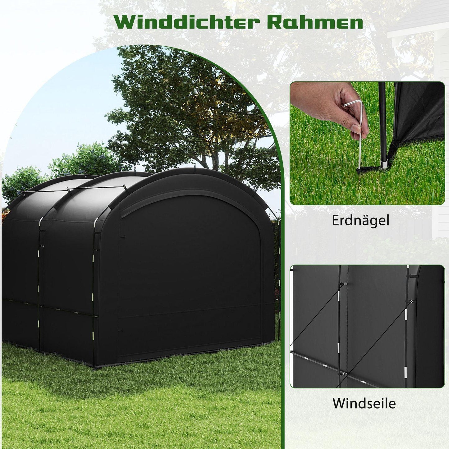 Fahrradgarage Zelt 8 Fahrräder