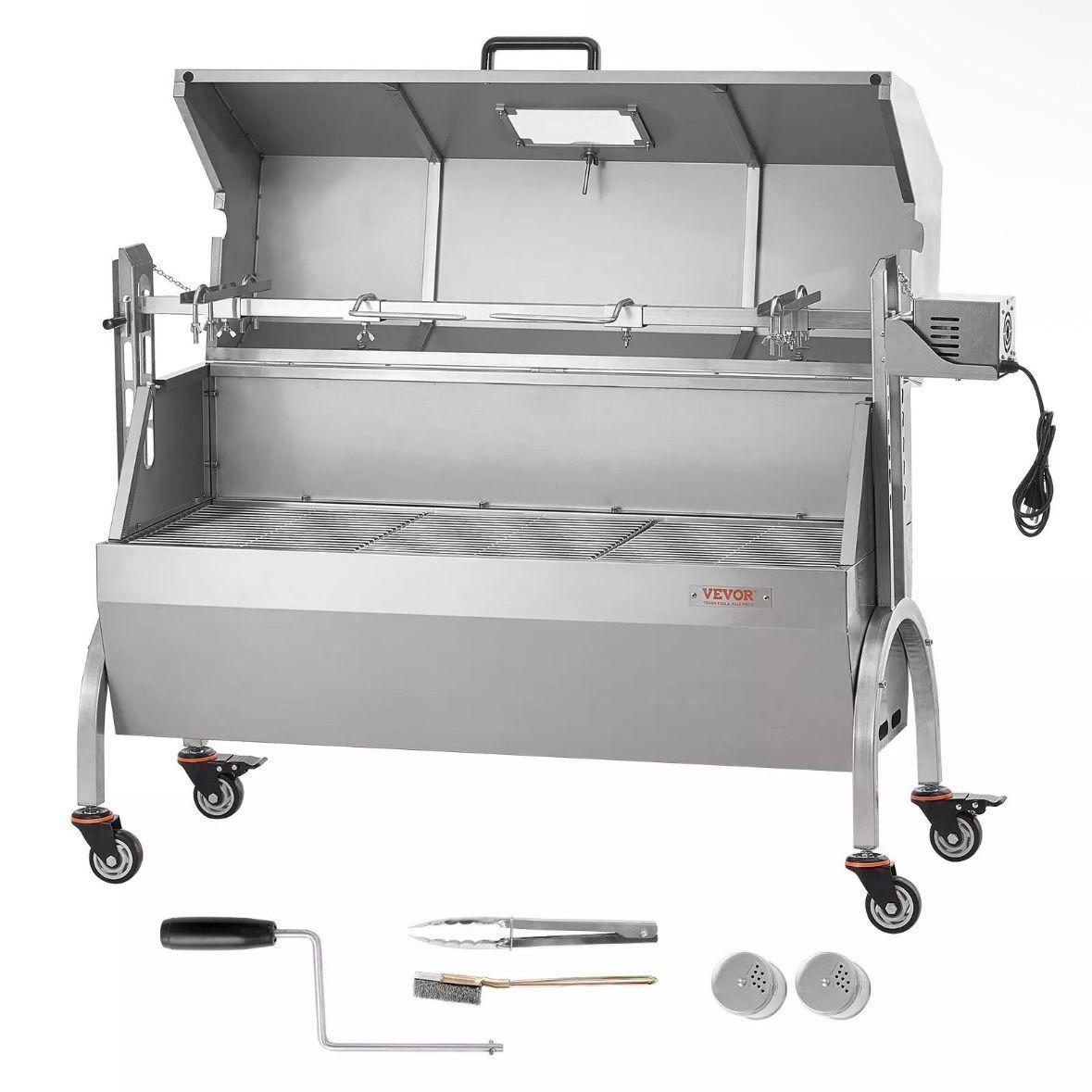 Elektrischer Spanferkelgrill aus Edelstahl mit 52W Motor
